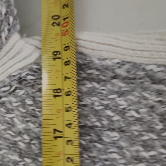 Loft Sweater Womens Size L Gray Cream Off white - Picture 7 of 8